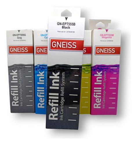 Botella De Tinta Fotografica Gris Para Epson 555 L8160 L8180 Gneiss