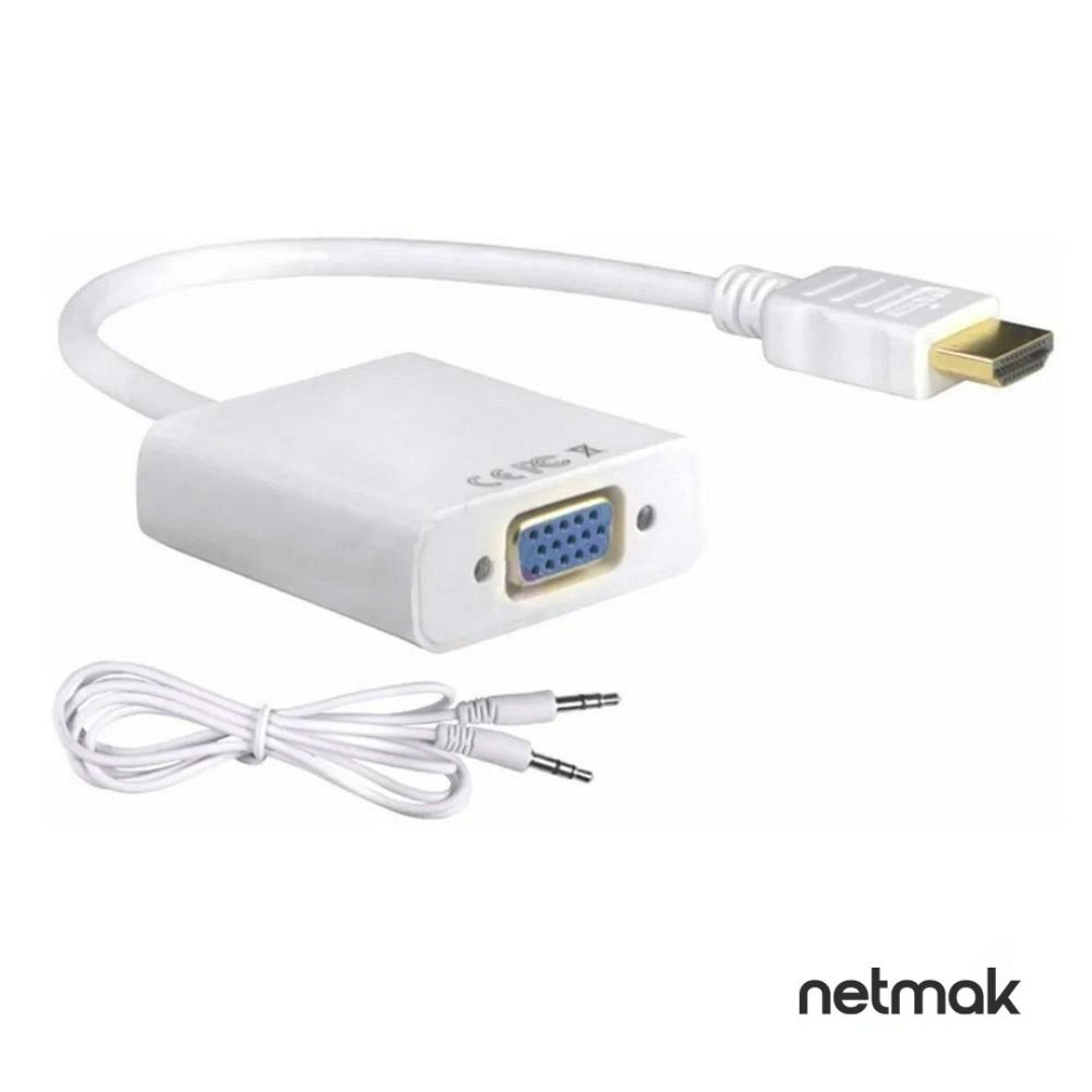 Adaptador Hdmi A Vga Con Audio C81 - Netmak