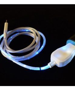 Cable Usb Iphone C/Led Blanco 2A 03L- Noganet - Imagen 2