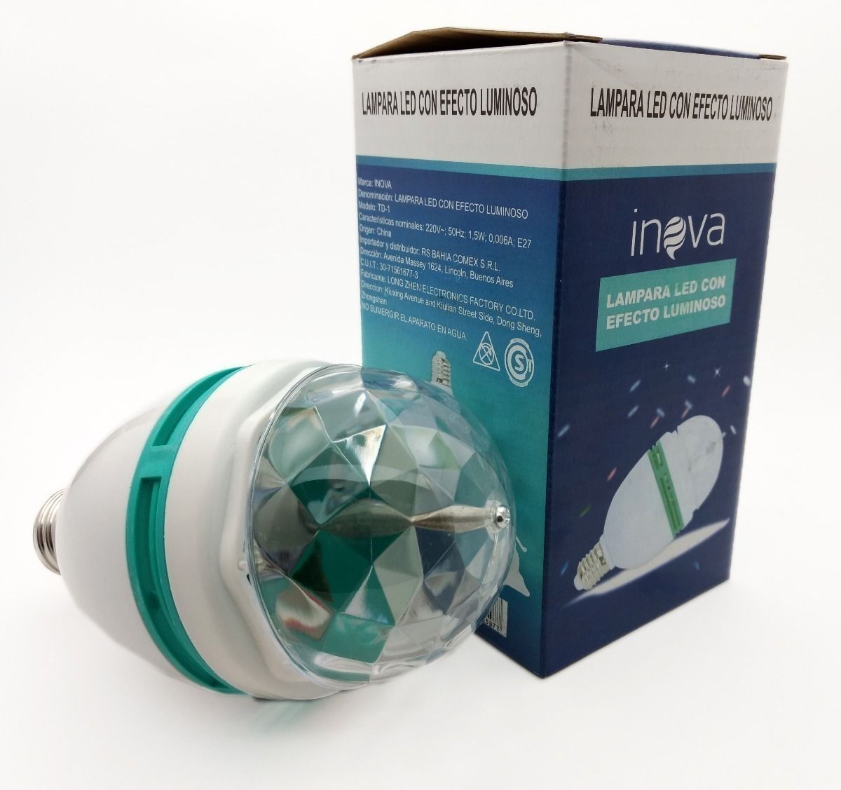 Foco Lampara Bola Led Con Efecto Luminoso RGB 3W - Imagen 3