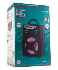 Parlante Bt Portatil Led Usb Fm 1706 - Noga - Imagen 2