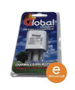 Cargador Celular C/ 2 Usb 2.1A - Global