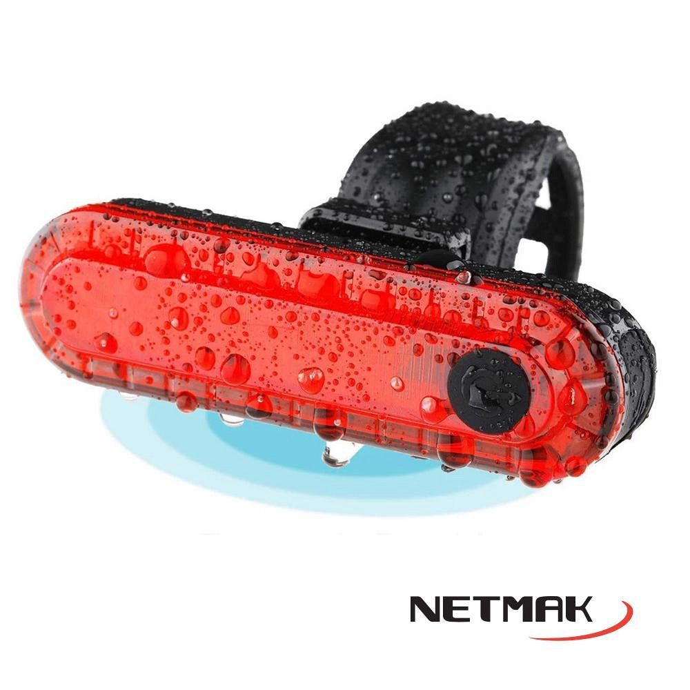 Luz Recargable Trasera P/ Bici Ld5 Resistente Al Agua Netmak