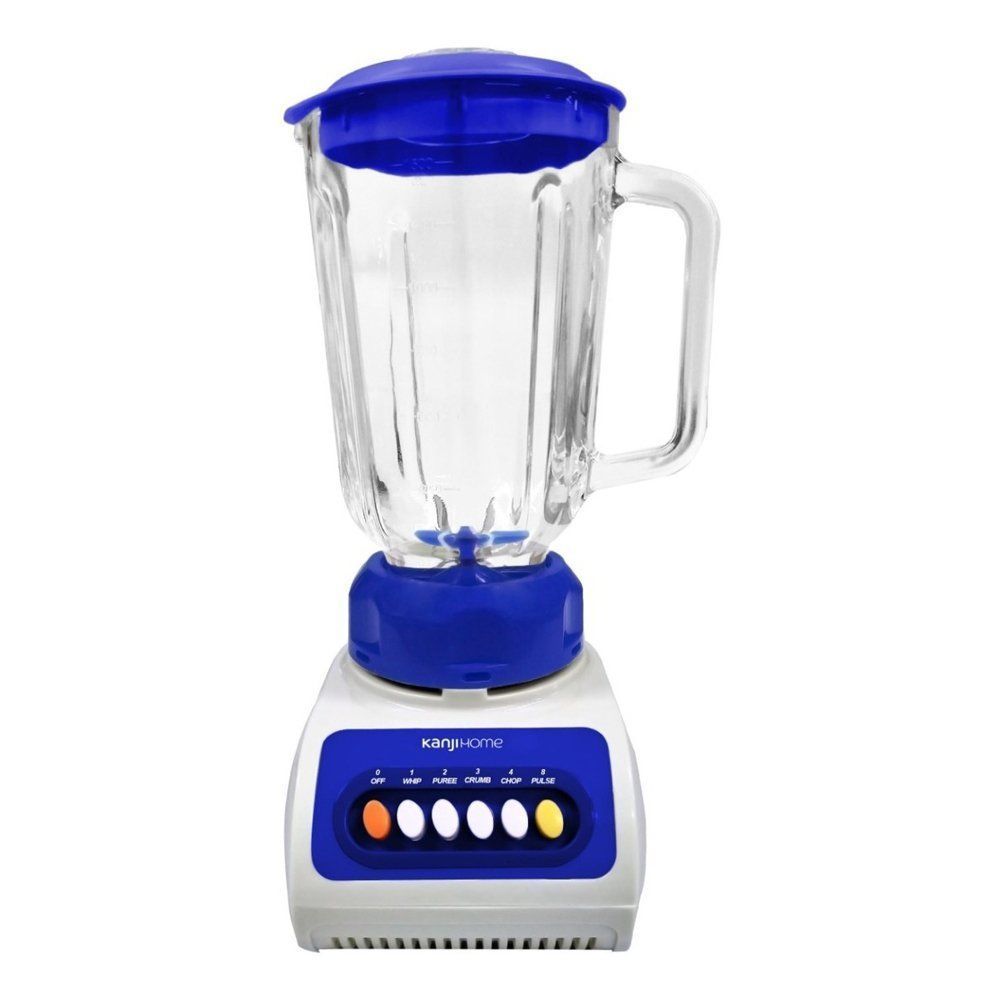 Licuadora 2 En 1 600W Jarra Vidrio Azul Kanji