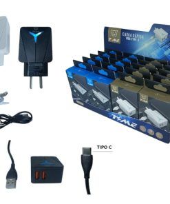 Cargador Time 3.1A Tipo C 2 Usb S/ Gtia