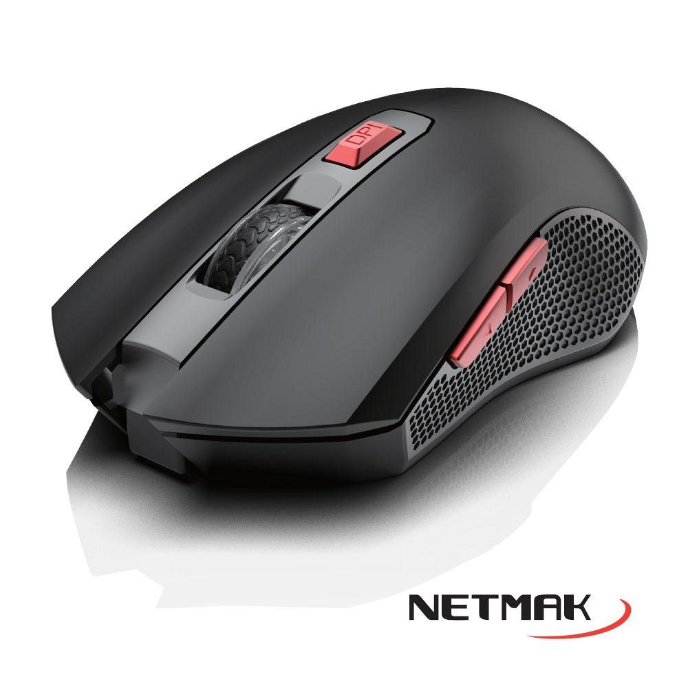 Mouse Gamer Inalambrico Troya 6D 2400Dpi Netmak - Imagen 3
