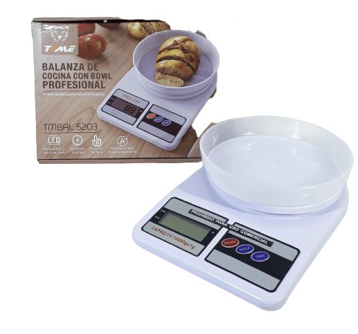 Balanza Cocina Con Bowl 10Kg