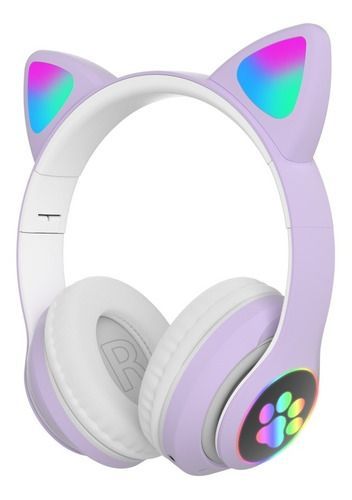 Auricular Vincha Bluetooth Led Gatito 1367 Rosa - Imagen 2