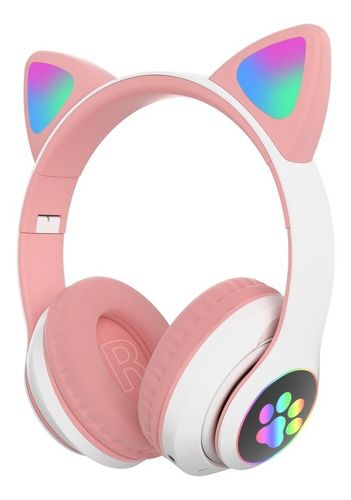 Auricular Vincha Bluetooth Led Gatito 1367 Rosa - Imagen 6