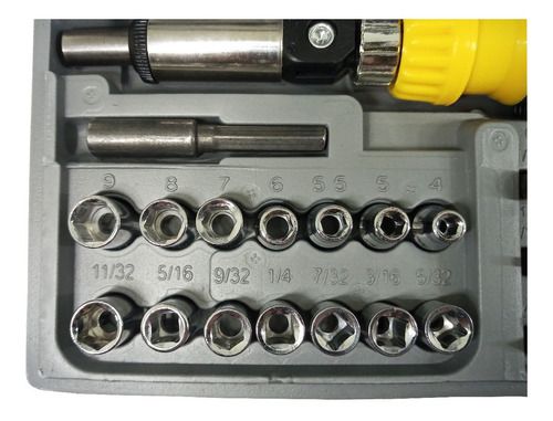 Set Destornilladores Y Llaves Tubo En Valija Set 41 Piezas Metal - Imagen 3