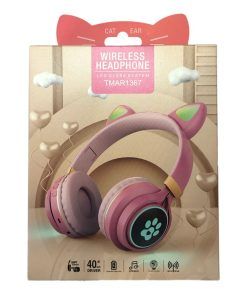 Auricular Vincha Bluetooth Led Gatito 1367 Rosa