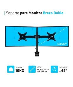 Soporte Monitor Dual Kanji Wm2Monm 10" A 27" - Imagen 2