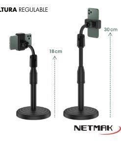 Soporte Celular Escritorio Hc37 Regulable Max 30Cm Netmak - Imagen 2
