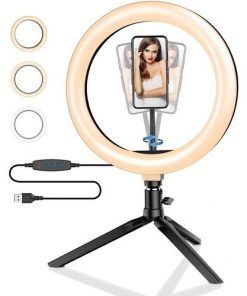 Aro Luz 8" Con Tripode 19 Cm Para Smartphone Gtc