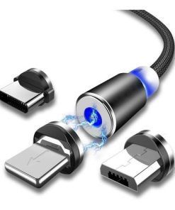 Cable Magnetico 3 En 1 Micro Usb + Tipo C + Iphone Time - Imagen 2