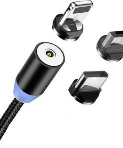 Cable Magnetico 3 En 1 Micro Usb + Tipo C + Iphone Time