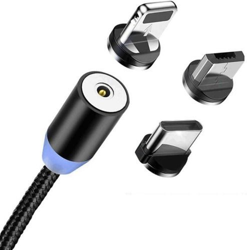 Cable Magnetico 3 En 1 Micro Usb + Tipo C + Iphone Time
