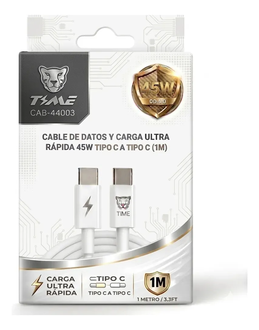 Cable Tipo C A Tipo C Time