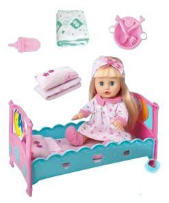 Mega Bebote Hace Pis Con Cunita + Mamadera + Pa?al 38X37X9Cm