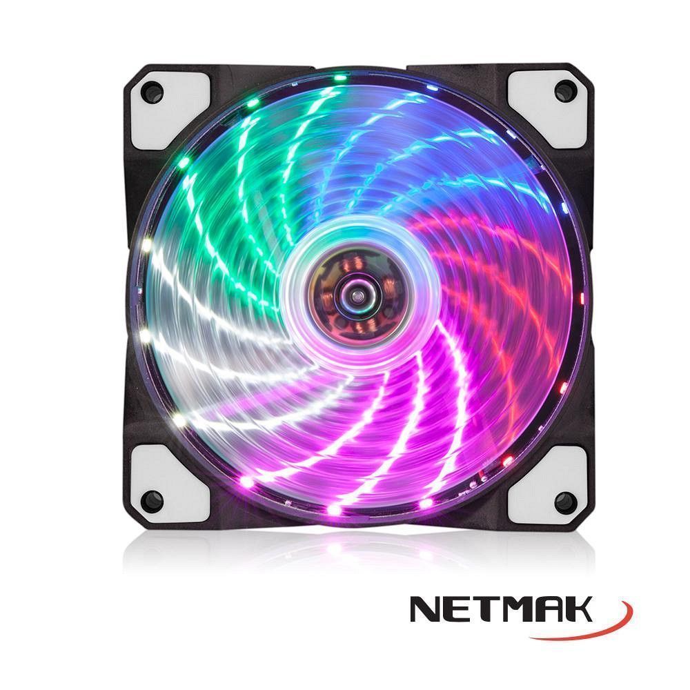 Fan Cooler 12Cm Con 15 Leds Rgb 12Rgb Netmak
