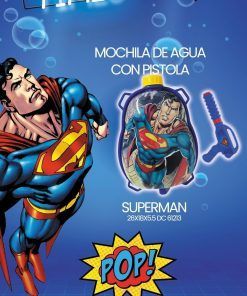 Mochila De Agua Con Pistola Superman 26x18x5.5 Dc 60913 - Imagen 4