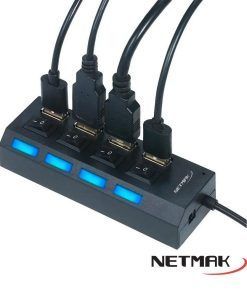 Alternative view of Hub Usb 2.0 4 Puertos Con Corte Ac08 Netmak