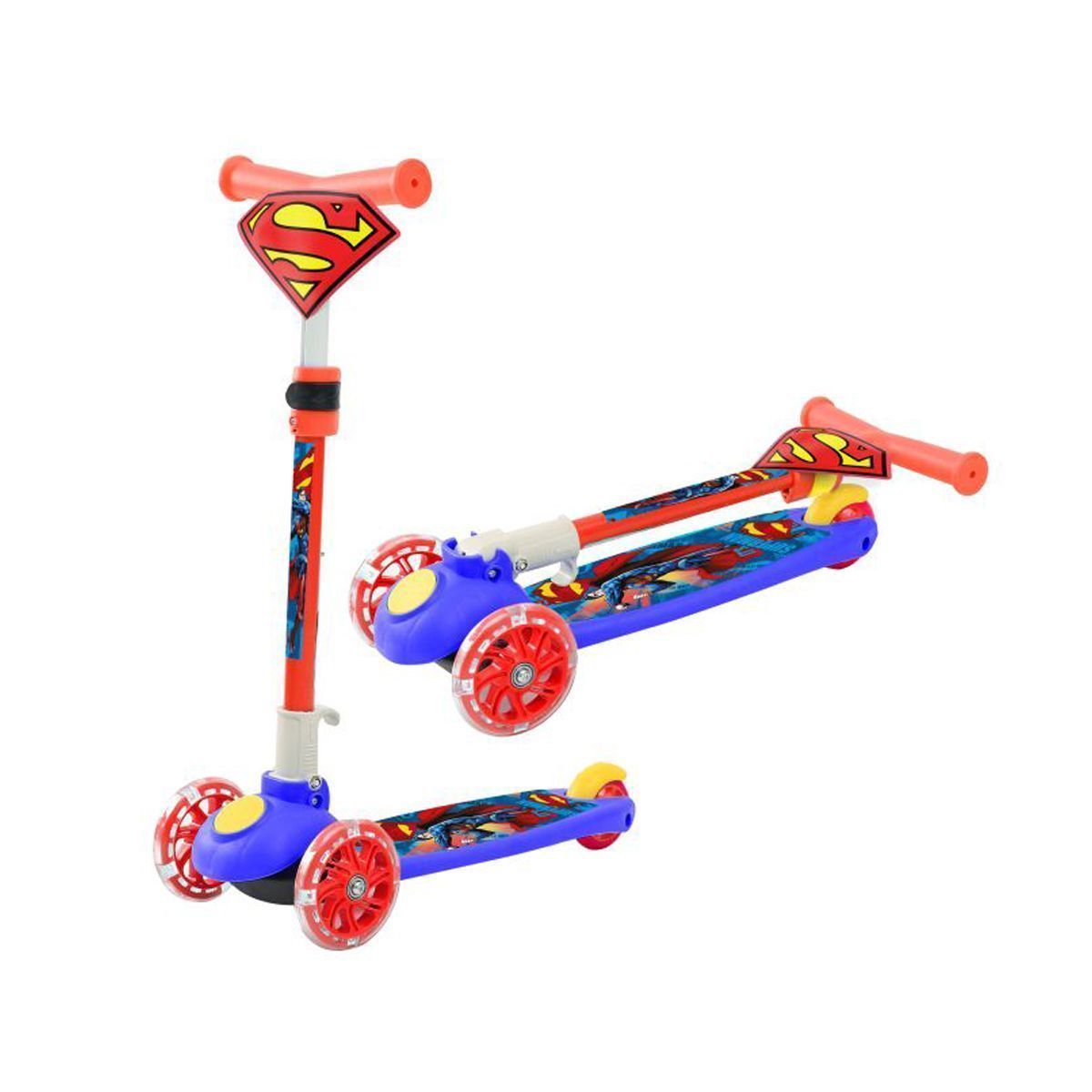 Monopatin Superman 3 Ruedas Led 74 X 51 X 13,5 Cm
