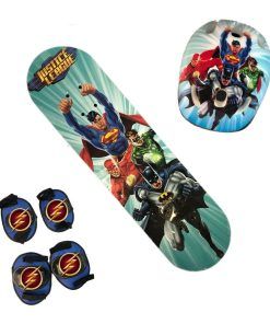 Set De Skate Liga De La Justicia 60 X 15 Cm Con Kit De Seguridad