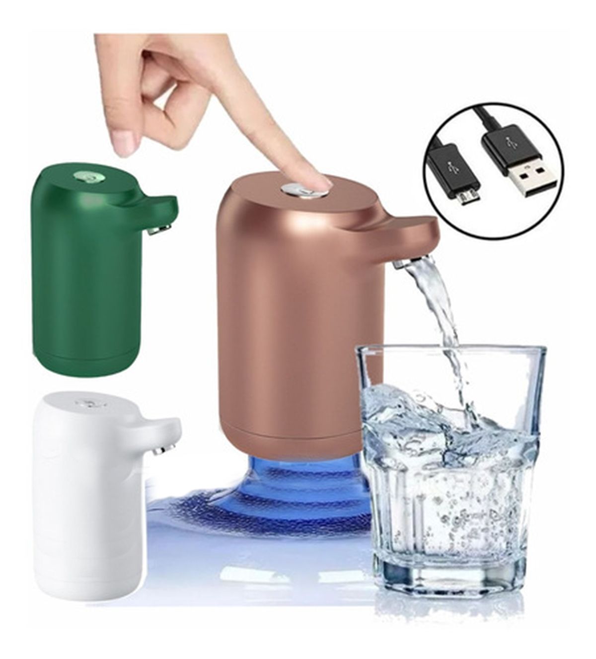 Bomba Dispenser De Agua A Bateria Colores Varios