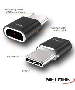 Alternative view of Adaptador Tipo C (M) A Micro Usb (H) C103 - Netmak