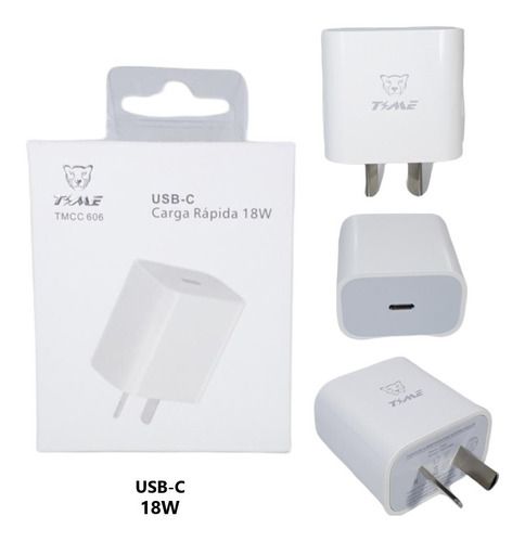 Pack x 10 Cargador Tipo C Carga Rapida 18W Time