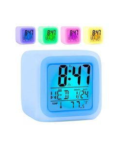 Reloj Digital Despertador Temp Con Luz Led A Pila Sin Gtia