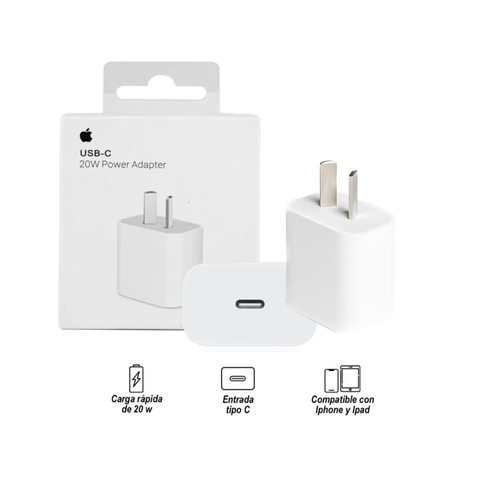 Cargador Iphone 20W Usb C Pata Argentina