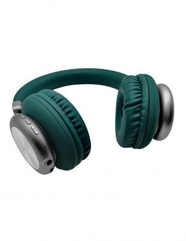 Auricular Bluetooth HSG 178 Vintage Style Verde-Plateado GTC - Imagen 2
