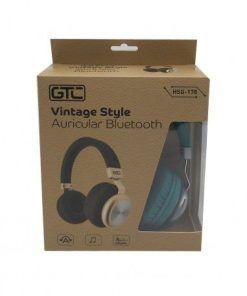 Auricular Bluetooth HSG 178 Vintage Style Verde-Plateado GTC - Imagen 4
