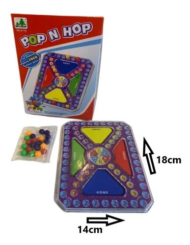 Juego De Mesa Ludo 20x15x4cm Pop N Hop - Imagen 2