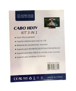 Cable Hdtv Kit 3 En 1 Hdmi - Mini Hdmi - Micro Hdmi - Imagen 2