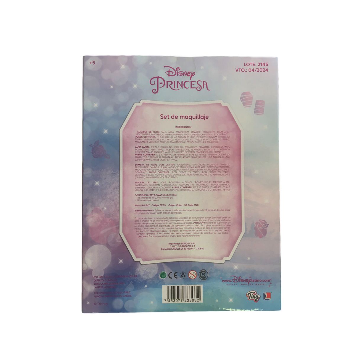 Set De Maquillaje Princesas Disney Corona 3128 25x19x5cm - Imagen 3