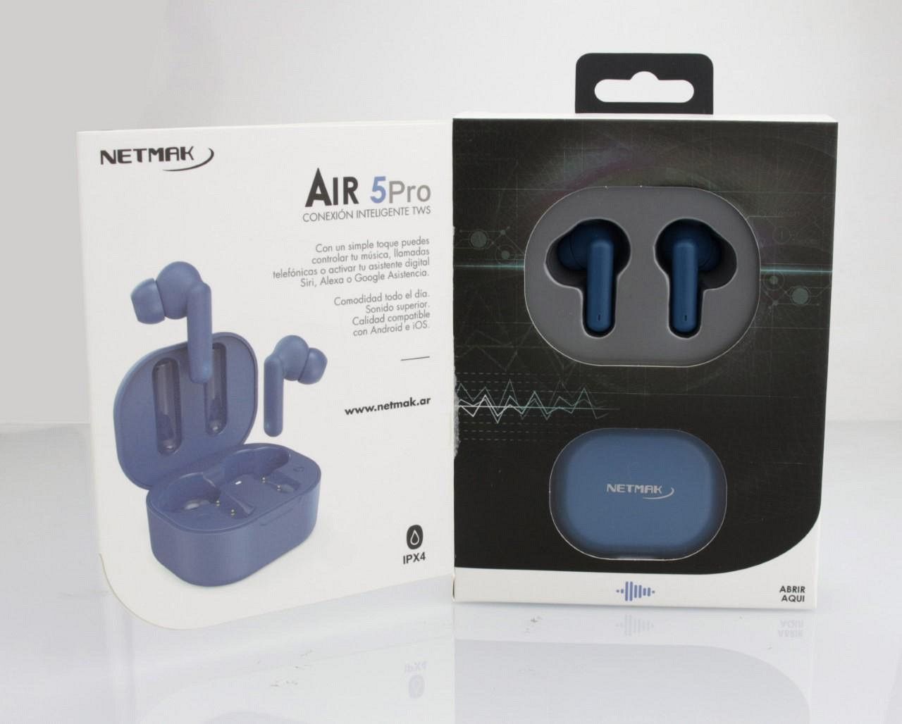 Auricular Bt Inear Touch Air 5 Pro + Duracion Azul Netmak - Imagen 2