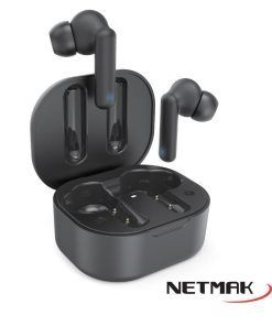 Auricular Bt Inear Touch Air 5 Pro + Duracion Black Netmak