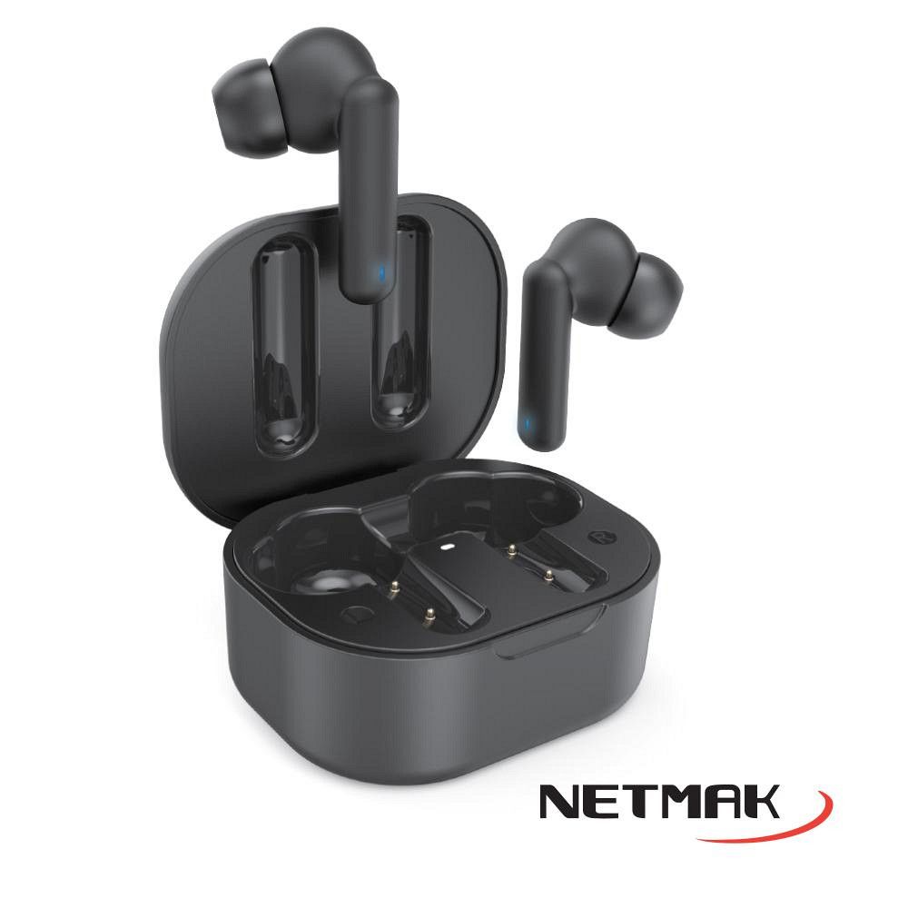 Auricular Bt Inear Touch Air 5 Pro + Duracion Black Netmak