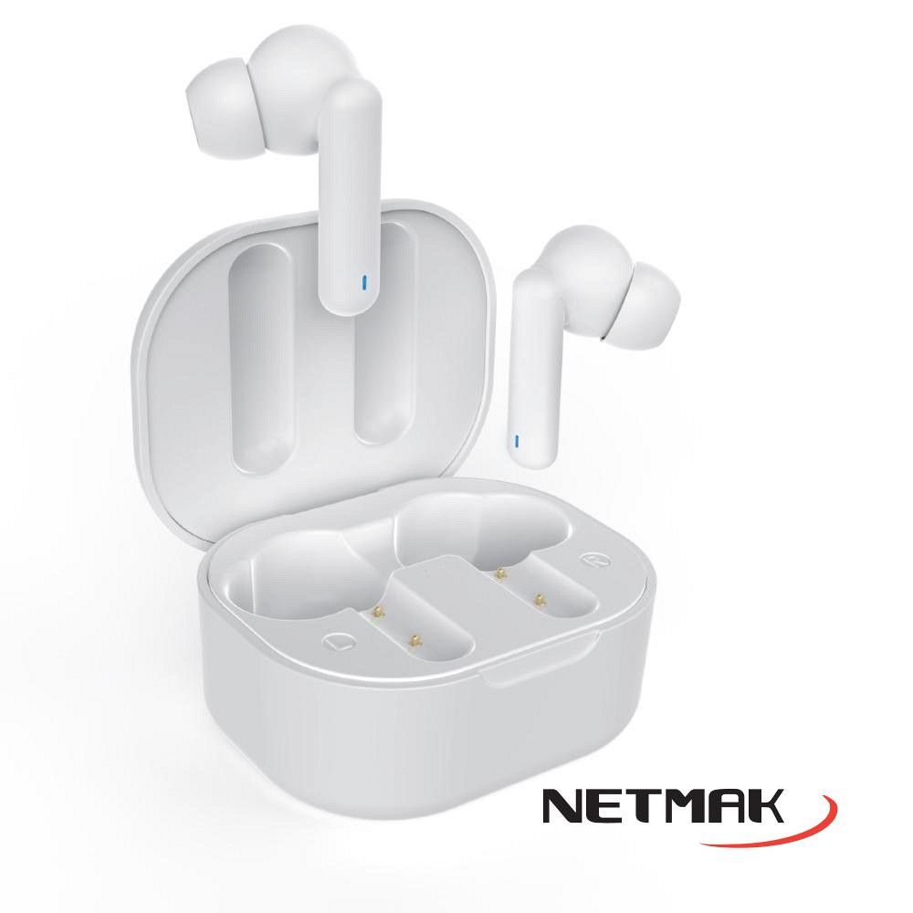 Auricular Bt Inear Touch Air 5 Pro + Duracion Blanco Netmak