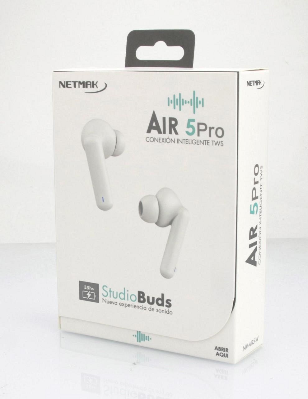 Auricular Bt Inear Touch Air 5 Pro + Duracion Blanco Netmak - Imagen 3
