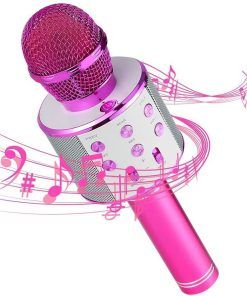 Microfono Karaoke Con Bluetooth Rosa Redondo 6w