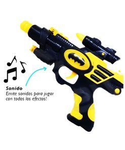 Pistola Batman Con Luz 3d Y Sonido 25x17x7cm Dc - Imagen 3