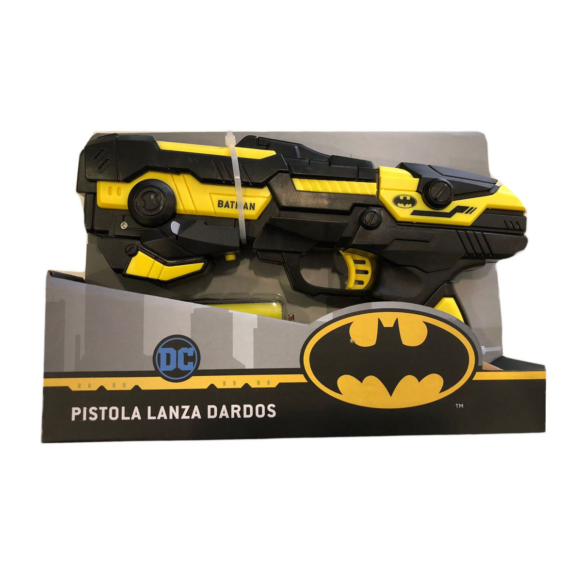 Pistola Lanza Dardos Con Luz Batman Original 25x17x6cm DC