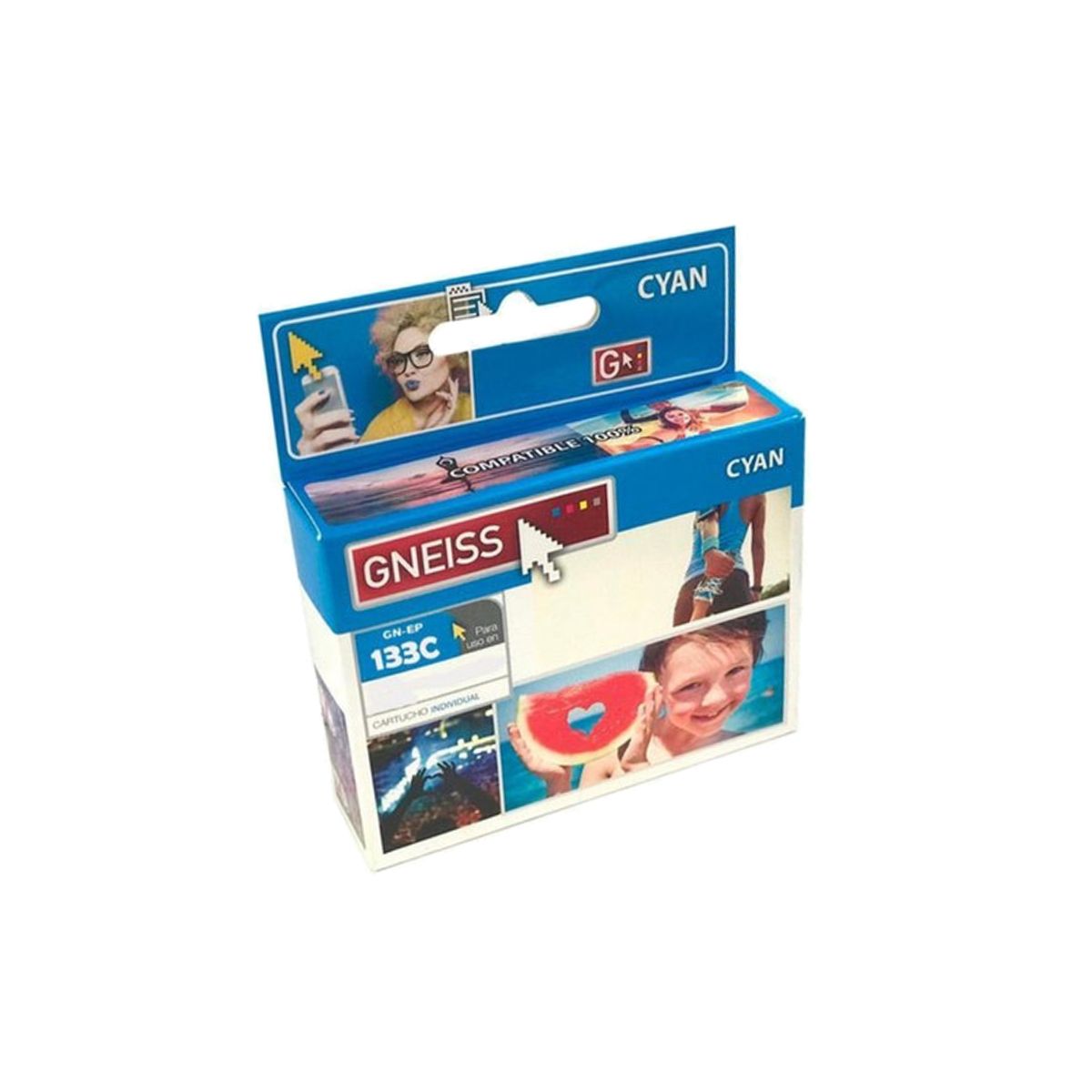 Combo Pack Cartuchos para Epson T135 T133 4 Unidades Gneiss - Imagen 3