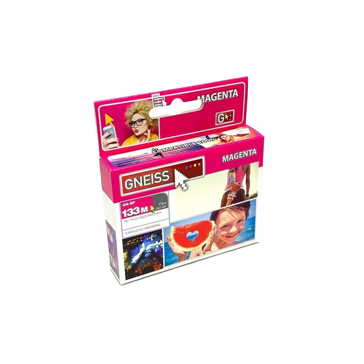 Combo Pack Cartuchos para Epson T135 T133 4 Unidades Gneiss - Imagen 4