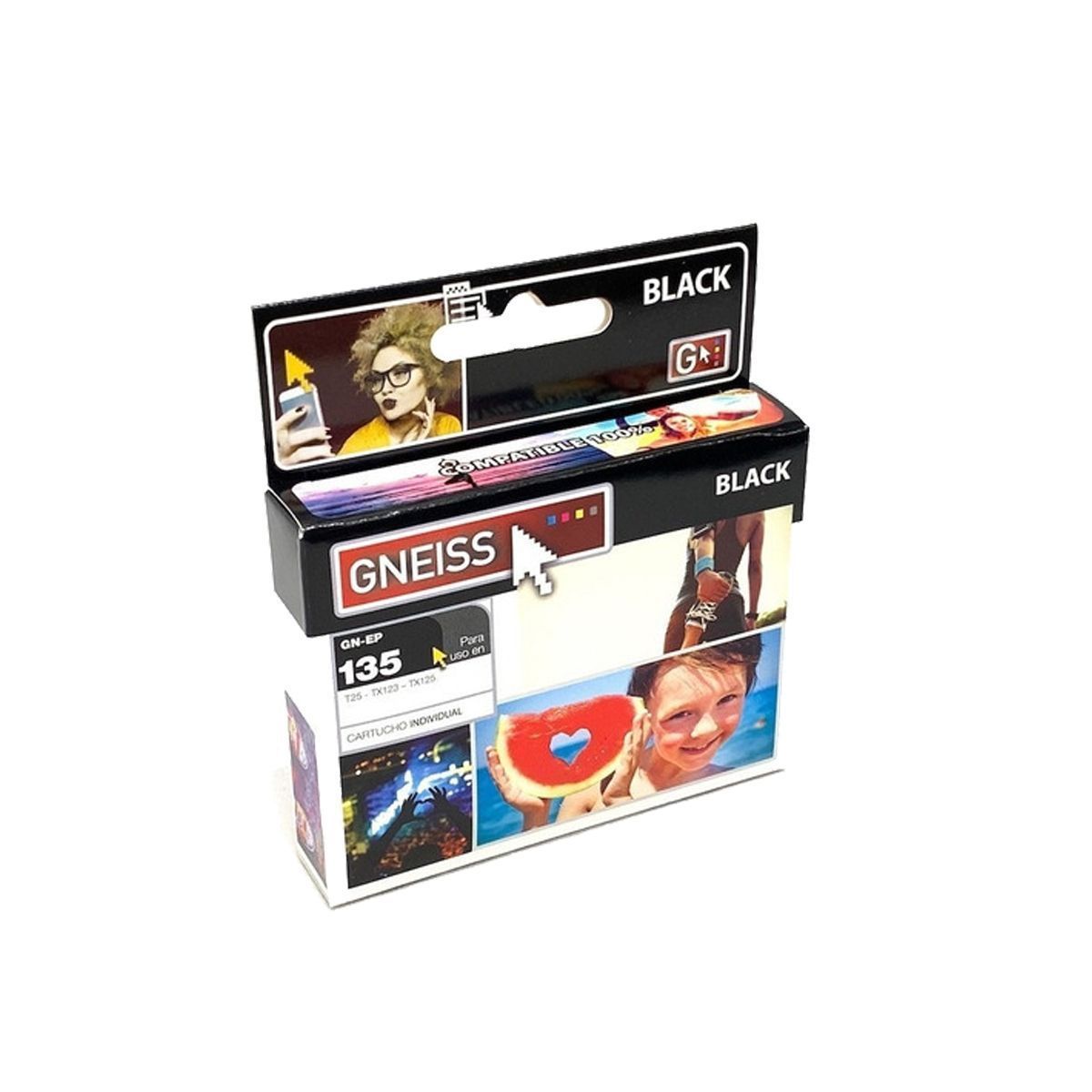 Combo Pack Cartuchos para Epson T135 T133 4 Unidades Gneiss - Imagen 2