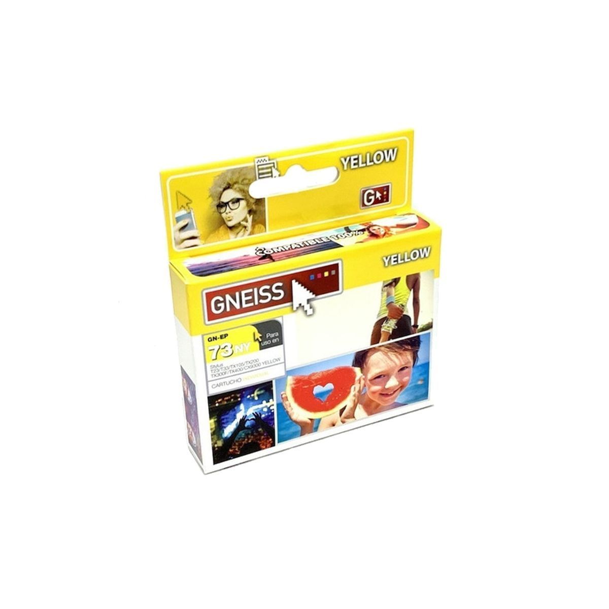 Cartucho para Epson T73 Yellow Gneiss